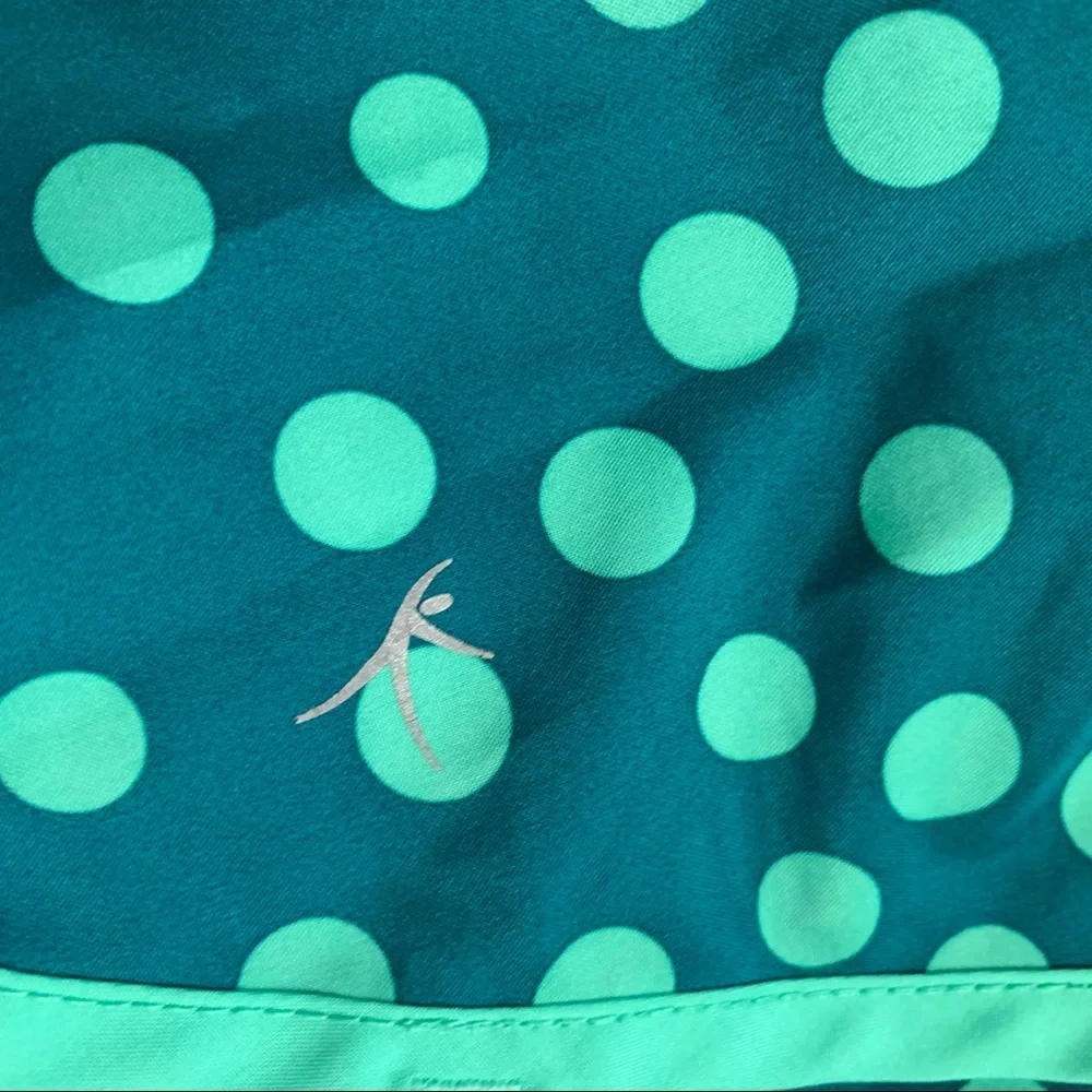 Danskin Now green polka dot athletic shorts Size L